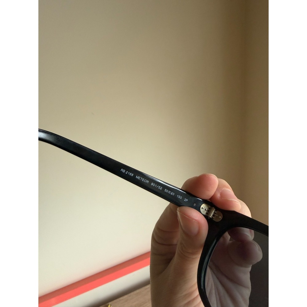 Ray Ban Black Rb4168 601 Meteor RB 4168 Made In Italy Classic Retro Elegant - Picture 9 of 9